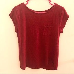 Maroon Loft pocket tee